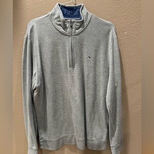 Vineyard Vines Saltwater Quarter-Zip - Gray - Large
